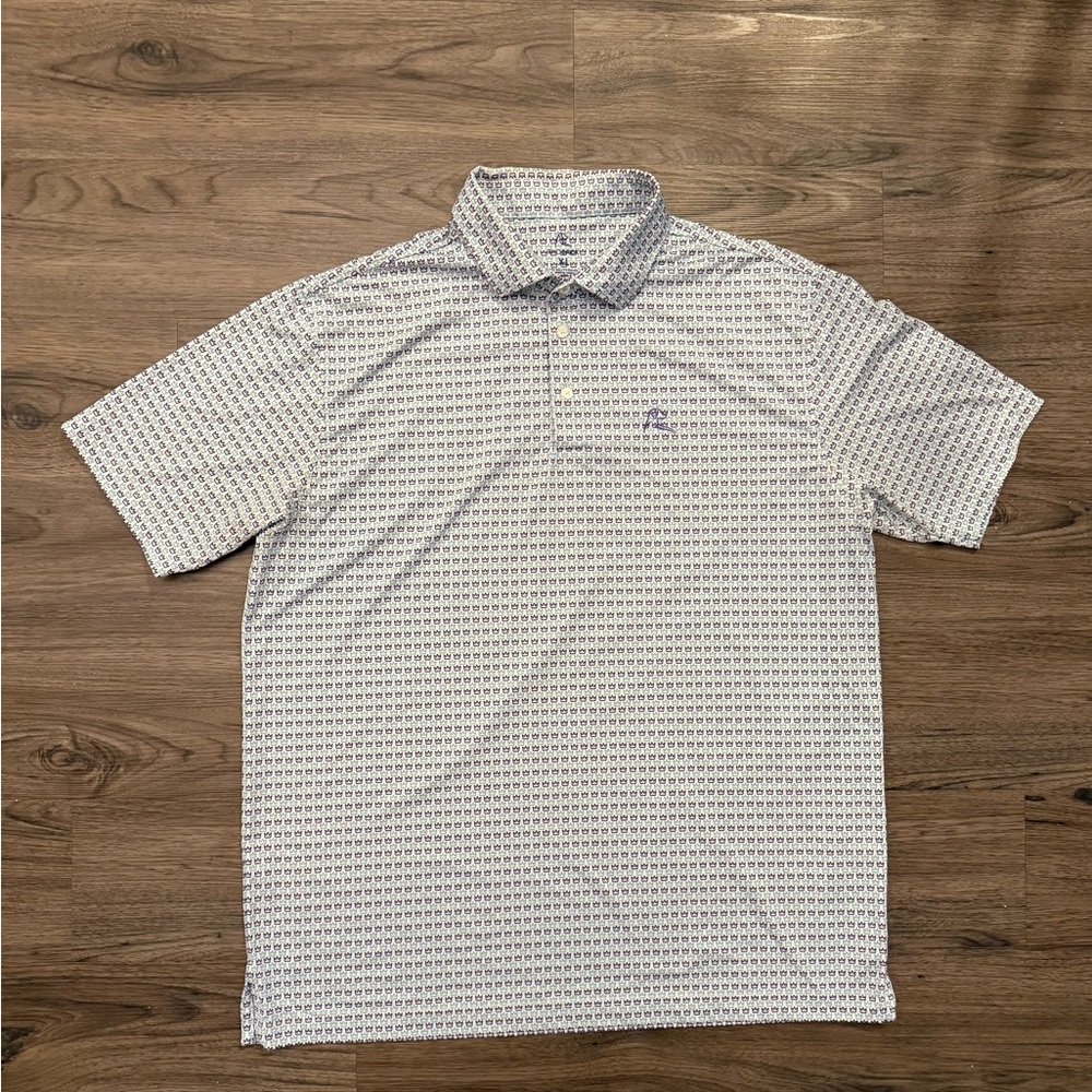 Rhoback Men's Performance Polo The Queen City Charlotte Mini Crowns Size XL